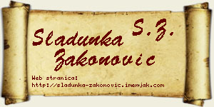 Sladunka Zakonović vizit kartica
